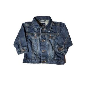 Children's Place Baby Denim Trucker Jacket 9–12 Months Blue Jean Button‎ Front